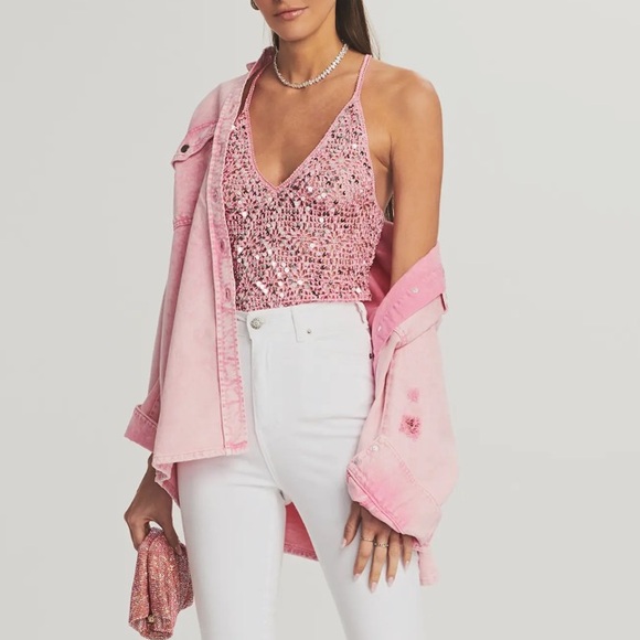 Molly Sequin Crochet Tank - Picture 3 of 4